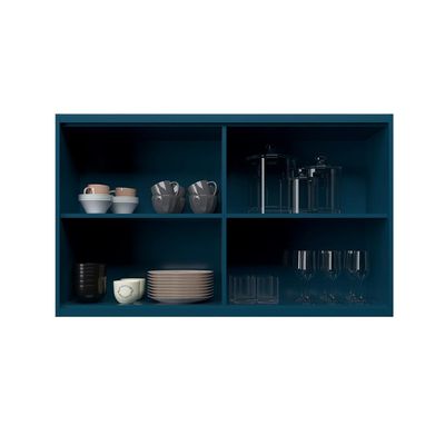 Cozinha Completa Évora 17 PT 3 GV Azul Órion e Carvalho