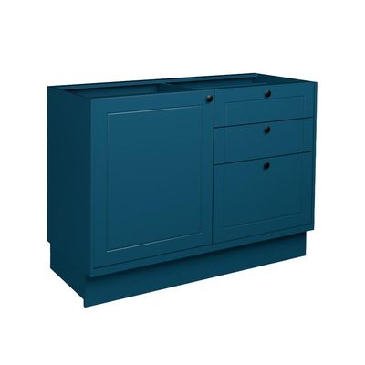 Cozinha Completa Évora 17 PT 3 GV Azul Órion e Carvalho