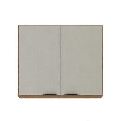 Armário Aéreo Firenze 2 PT Amêndola e Nude 80 cm