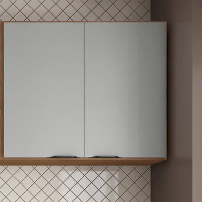 Armário Aéreo Firenze 2 PT Amêndola e Nude 80 cm