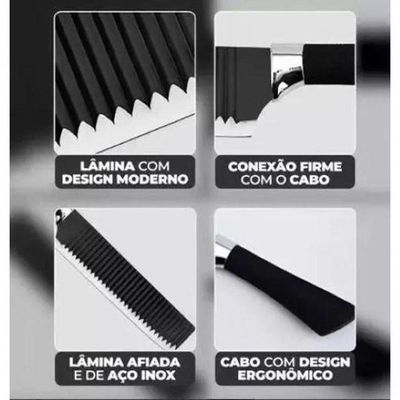 Kit Jogo Facas Churrasco Cozinha 6 Peças Aço Inox Facas