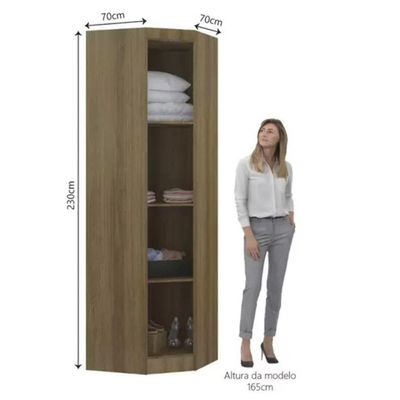 Modulo Guarda Roupa Canto Paris 1 Porta Com Espelho Avela