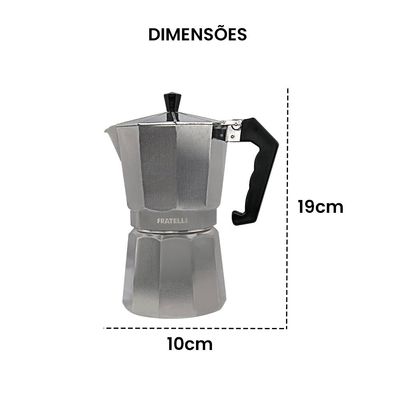 WE DROP - Cafeteira Italiana Moka Express Faz 9 Xícaras Café Aço