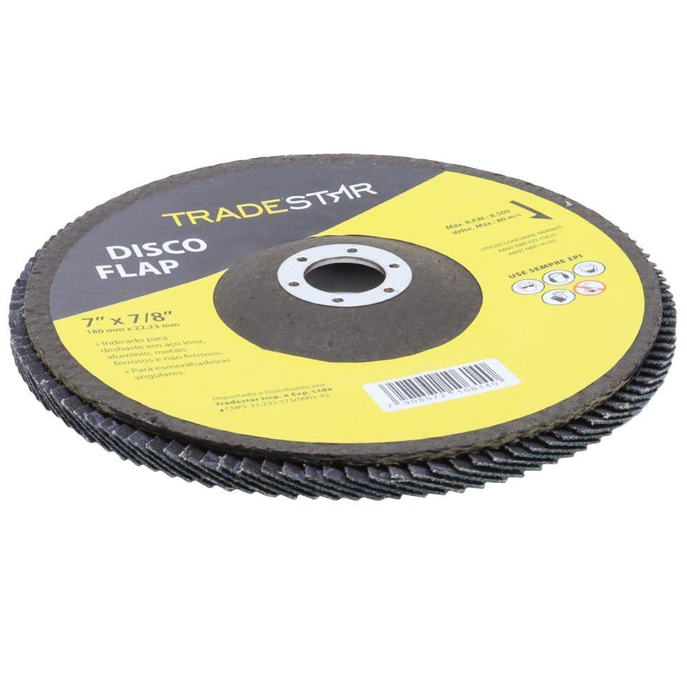 Kit Disco De Lixa Flap 7 Pol Grão 40 P/ Lixadeira 05 Un