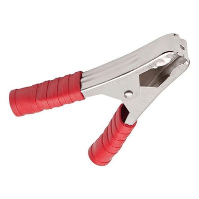 Garra Jacaré Bateria Grande 100a - 10,5 Cm - Vermelha
