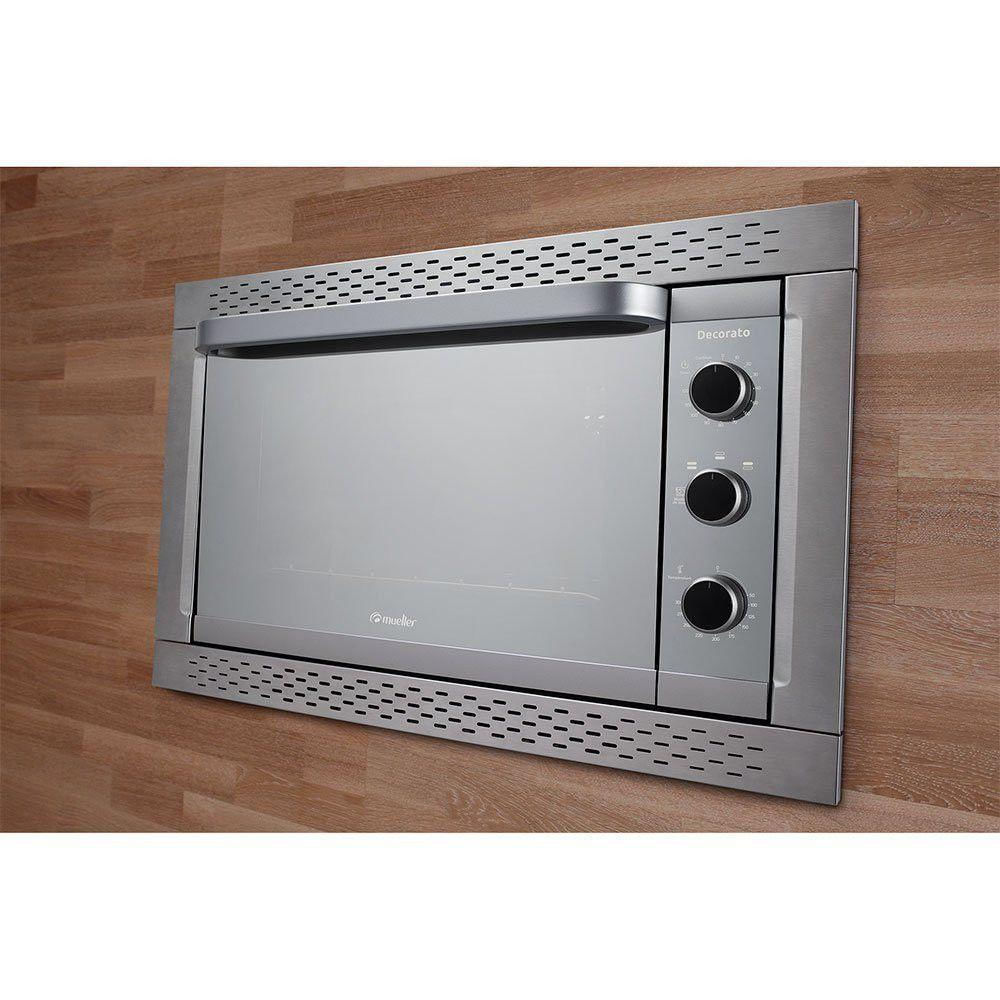 Forno Elétrico De Embutir Mueller Decorato Inox 44L Inox 220V
