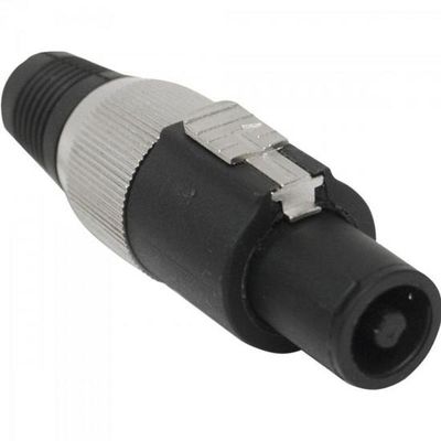 Conector Speakon De Linha Macho 4 Polos Pgsp0004 Preto-cinza Storm
