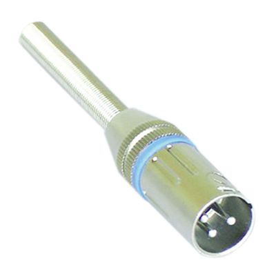 Conector Canon Macho Csr Q-8bl Niquel Azul Com Mola