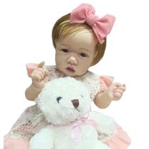 Bebê Reborn Menina Artesanal Toda Em Silicone Soft Macia
