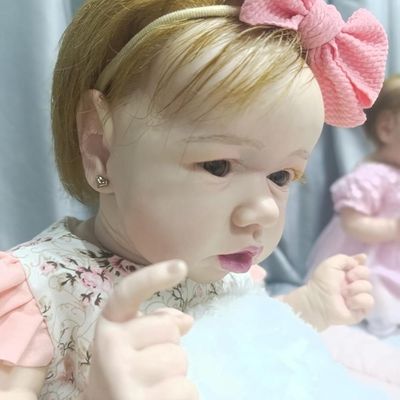 Bebê Reborn Menina Artesanal Toda Em Silicone Soft Macia