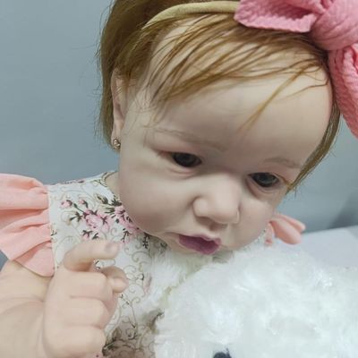 Bebê Reborn Menina Artesanal Toda Em Silicone Soft Macia