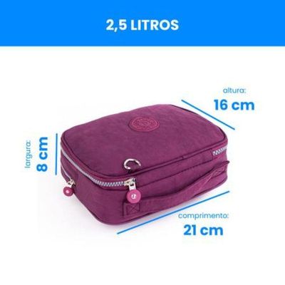 Estojo Escolar Lápis Nylon Ziper Resistente Com Organizador De Lápis Mais Canetinhas Marca Texto