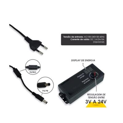 Fonte De Alimentaçao Digital Ajustável 3 A 24v Le-0185