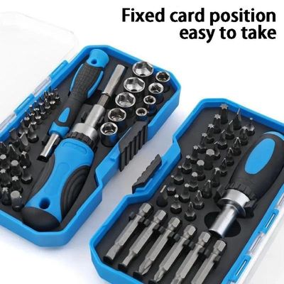 Jogo Chave Fenda Catracada Bits Soquetes Sextavado Kit 44 Peças