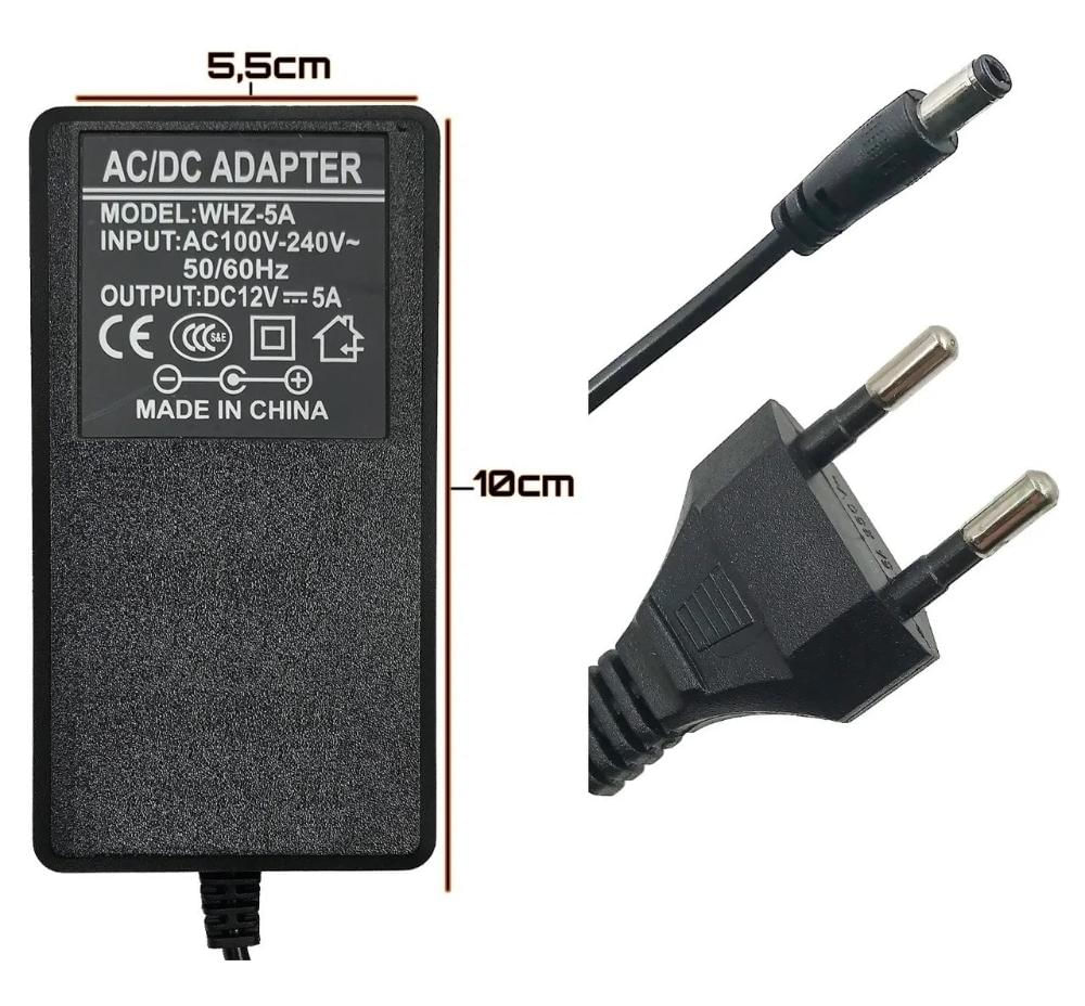 Fonte Chaveada 12V 7A Para CFTV e Equipamentos Diversos - 84w