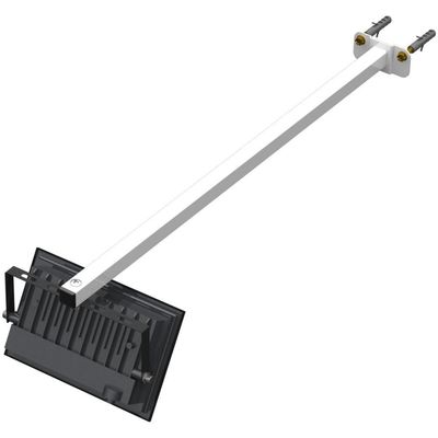 03 Suportes Refletor Base Reta Braço 60 Cm 3 Cjts - Branco