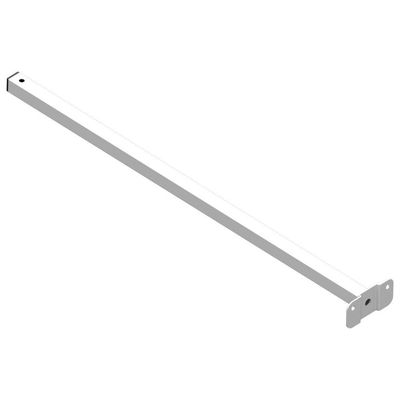 03 Suportes Refletor Base Reta Braço 60 Cm 3 Cjts - Branco
