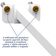 06 Suportes Refletor Base Reta Braço 60 Cm 6 Cjts - Branco