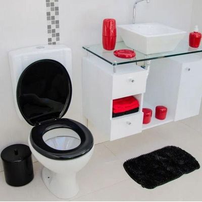 Assento Almofadado Oval - Astra Preto