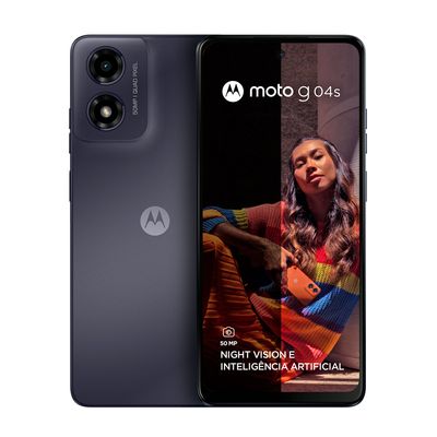 Smartphone Motorola Moto G04S 128GB Dual Chip 4G Tela 6,6" Câmera 50MP Grafite