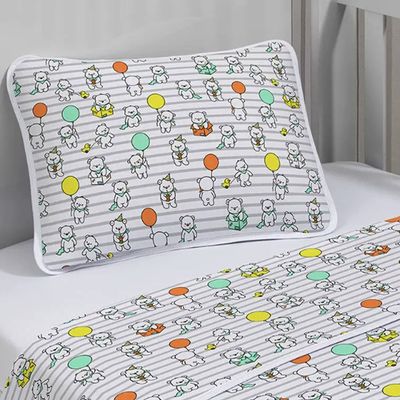 Jogo de Cama Tecebem Malha Berço Estampado Humor 3 Peças Branco