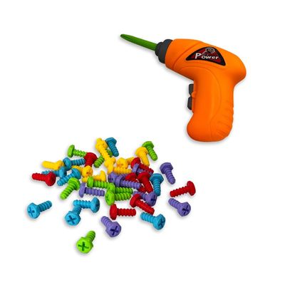 Kit Ferramenta Infantil Parafusadeira De Brinquedo De Montar