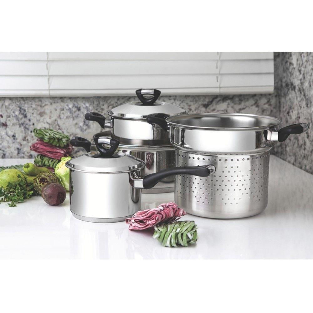 Caldeirão Solar Baquelite 28 Cm 11,9 L Em Aço Inox