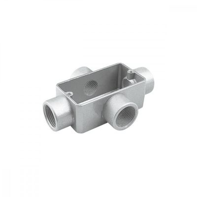 Condulete fixo 1.1/2" tipo "X" - com tampa / rosca BSP / sem pintura