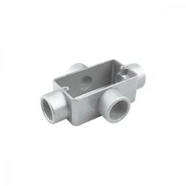 Condulete fixo 1.1/4" tipo "X" - com tampa / rosca BSP / sem pintura