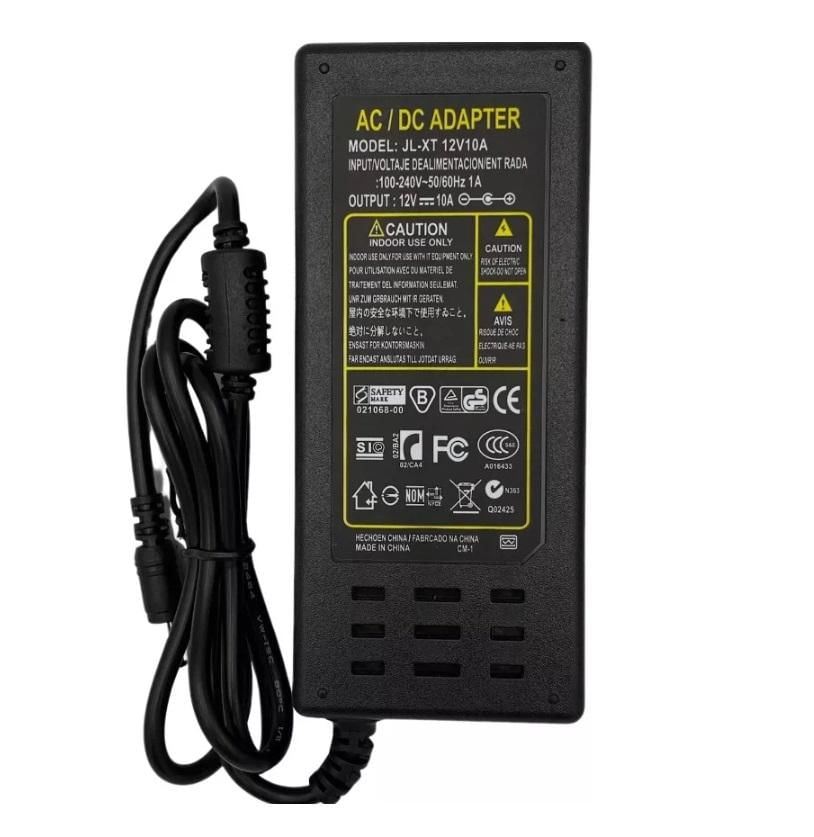 Fonte Chaveada 12V 10A Para CFTV e Equipamentos Diversos - 120w