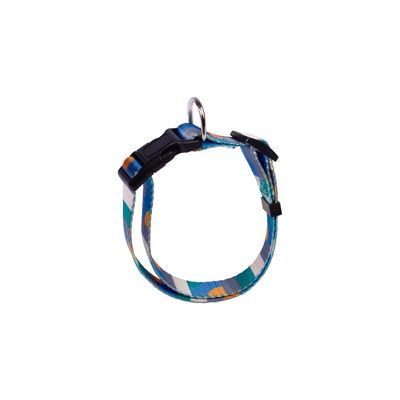 Coleira M Geo Azul