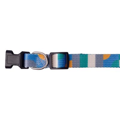 Coleira M Geo Azul
