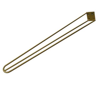 Kit 6 Pés De Metal 60 Cm Legs Mesa De Canto Aparador Dourado