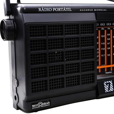 Rádio Portatil 7 Faixas Rm-pft73ac Preto Motobras