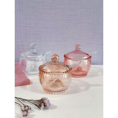 Kit Açucareiro + Meleira Pearl Bolinha Wolff Transparente
