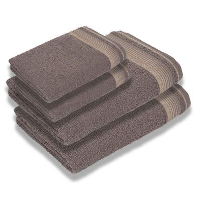 Jogo De Toalhas Luxury Soft Beka Banho + Rosto Luxo Cinza