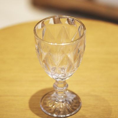 Jogo 6 Taças De Vidro Com Borda Dourada Diamond Cor Transparente água 300ml Class Home