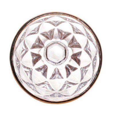 Jogo 2 Taças De Vidro Com Borda Dourada Diamond Cor Transparente água 300ml Class Home