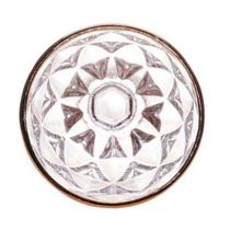 Jogo 10 Taças De Vidro Com Borda Dourada Diamond Cor Transparente água 300ml Class Home