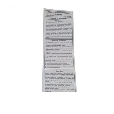 Acendedor Churrasqueira Lareira Fogão Lenha Carvão 800w 220v