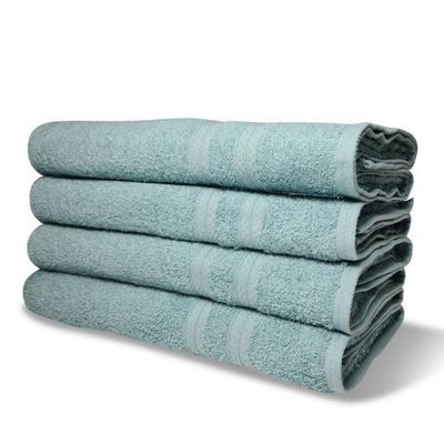 Kit Com 4 Toalhas De Banho 430g/m² Grande Grossa 80x150cm Itália Soft - Verde