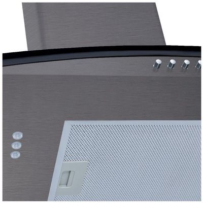 Coifa Fogatti De Parede Clean Vidro Curvo Kromanox 60cm 110v 110V