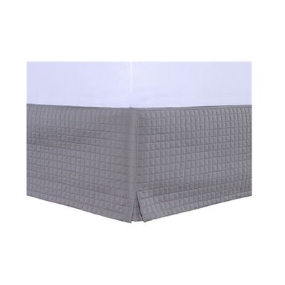 Saia Cama Box Casal Poliester Probox Pastilha Cinza Lavive