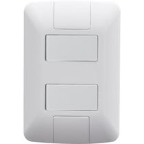 Conjunto 4x2 com 2 Interruptores Simples Tramontina Aria 6 A 250 V Branco