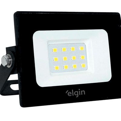 Refletor LED ELGIN 10W 6500K Preto