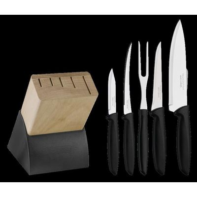 Jogo Facas Inox 6 Peças Plenus Preto Tramontina