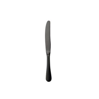 Faca de Mesa Preto Talher Titanium Aço Inox 4un
