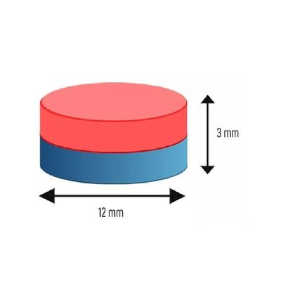Kit Com 10 ímãs De Neodímio 12x3mm Disco Super Forte