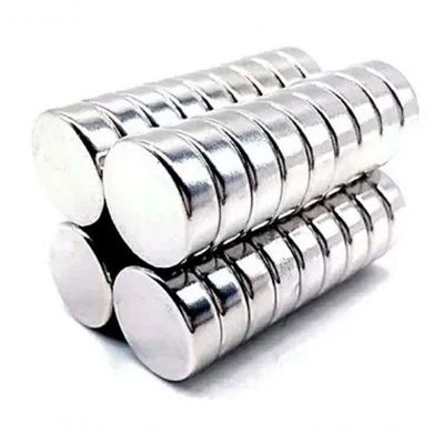 Kit Com 10 ímãs De Neodímio Disco N35 15x5mm Super Forte