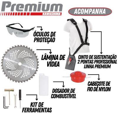 Cortador De Grama Lateral Kawashima Kw2600l à Gasolina 26cc